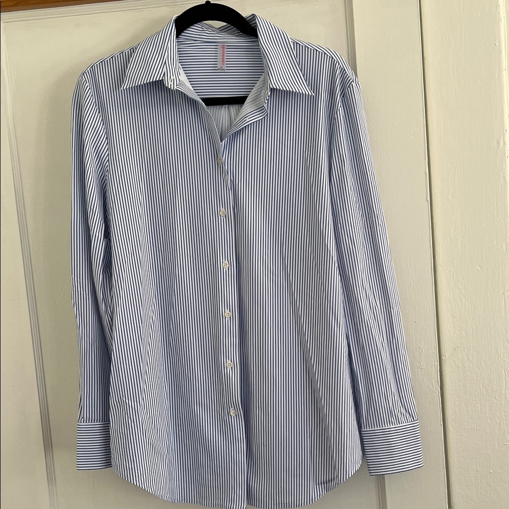 Commando Women's Oversized Striped Button Down Shirt